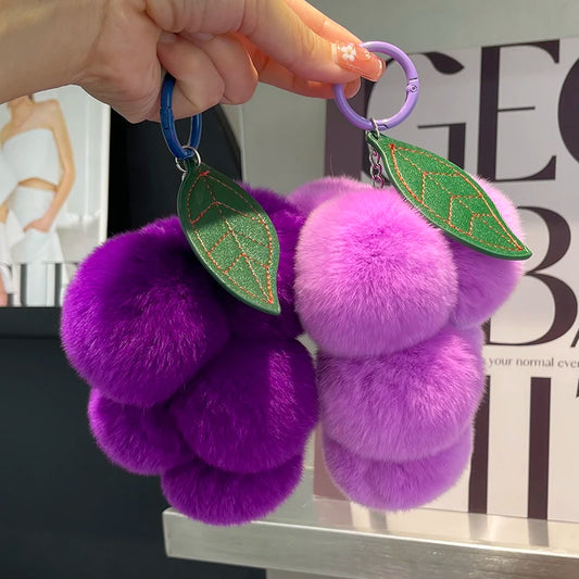pompom porte clé