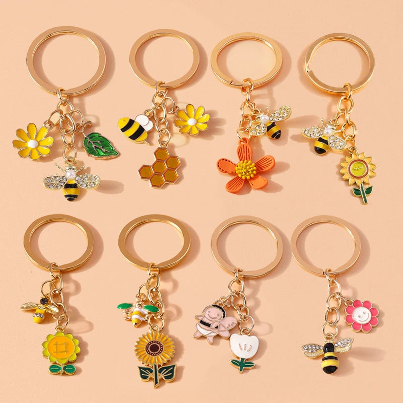 porte clé fleur