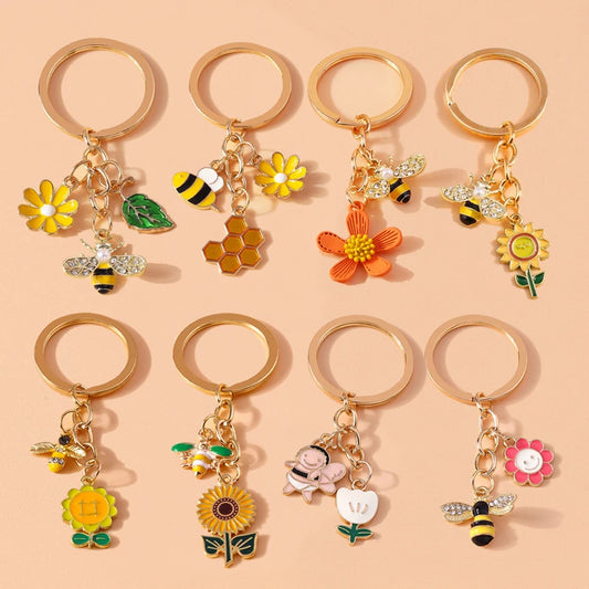 porte clé fleur